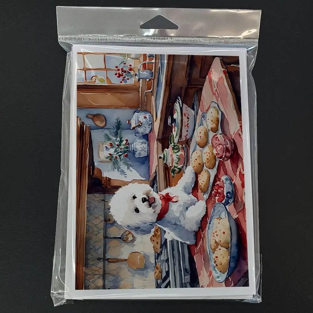 Bichon Frise Christmas Cookies Greeting Cards Pack of 8 - Estalios