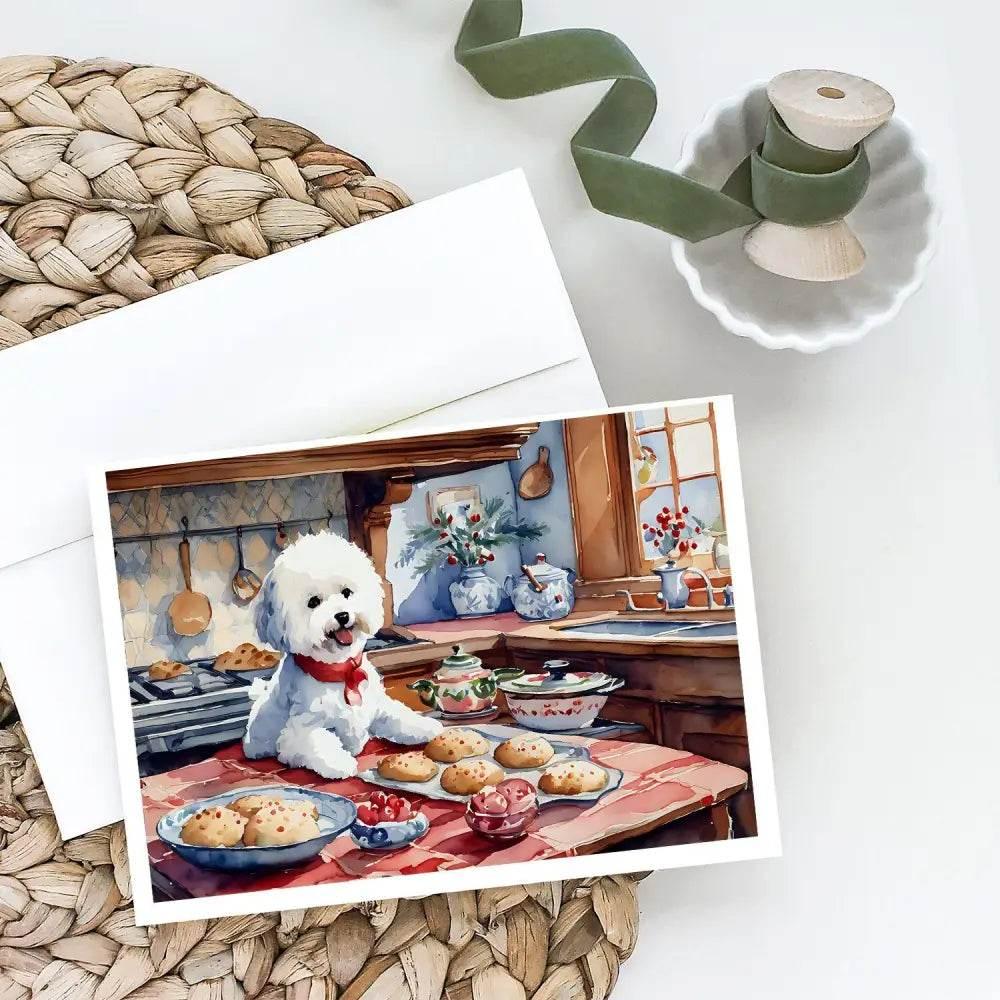 Bichon Frise Christmas Cookies Greeting Cards Pack of 8 - Estalios