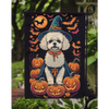 Spooktacular Halloween Garden Flag: Bichon Frise Boo! Halloween Dog Garden Flag: Get Ready to Howl! Hey There, Halloween Lovers - Estalios