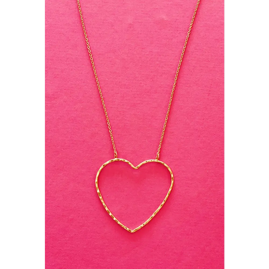 Gold heart pendant necklace from Big Heart To Love, perfect for great deals on shoes