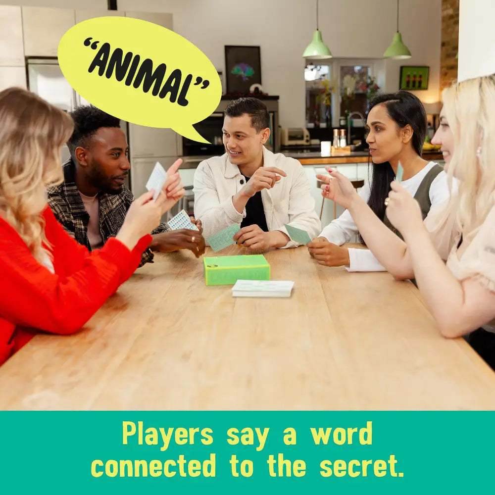 Exciting card game with players enjoying Big Potato’s Extra Secret Words fun