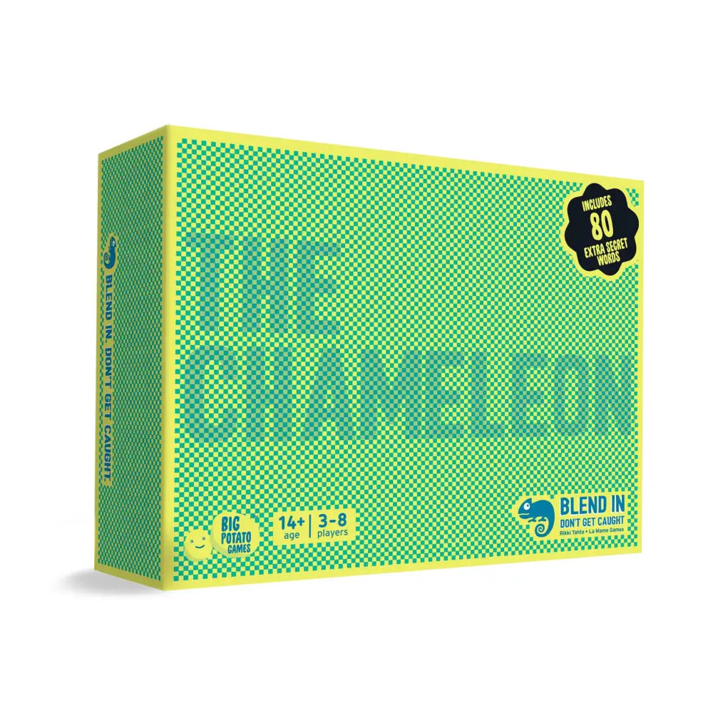 Big Potato’s Chameleon board game box featuring Extra Secret Words fun