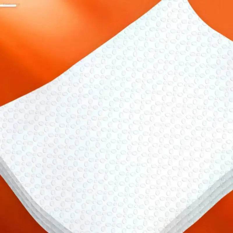 Textured white paper towels.