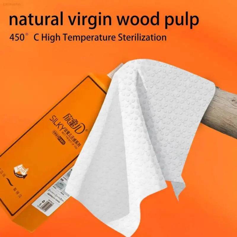White textured disposable wipe.
