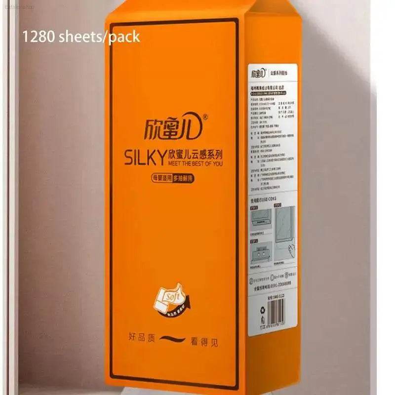 Orange tissue box.