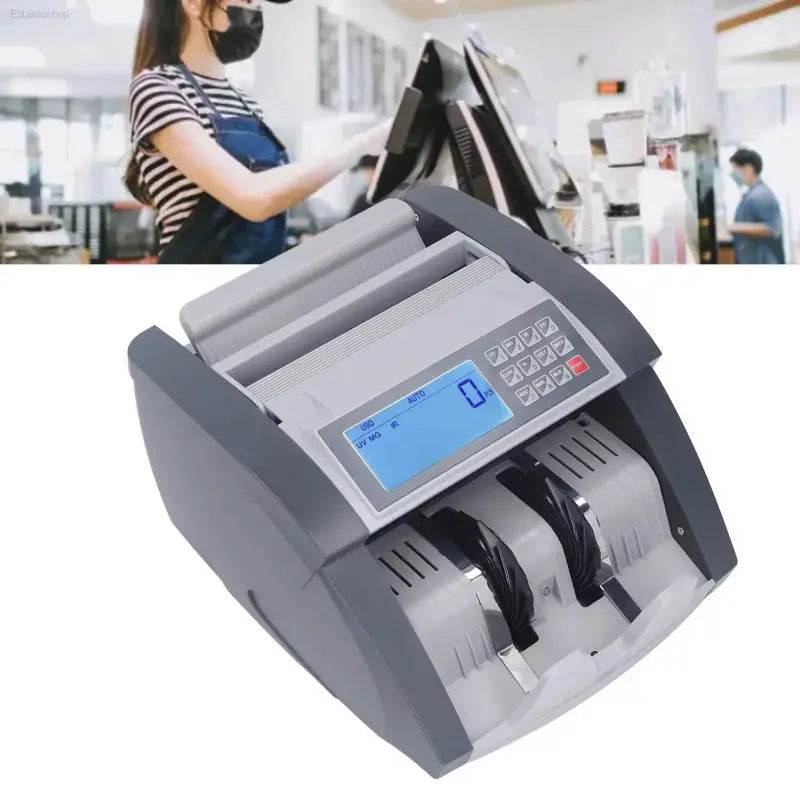 Bill Counterfeit Detector Money Counting Machine with LCD Display - Estalios