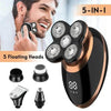 Sleek Black & Gold 5-Head Shaver with LCD Display.
