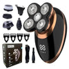 Sleek Black & Gold 5-Head Shaver with LCD Display.
