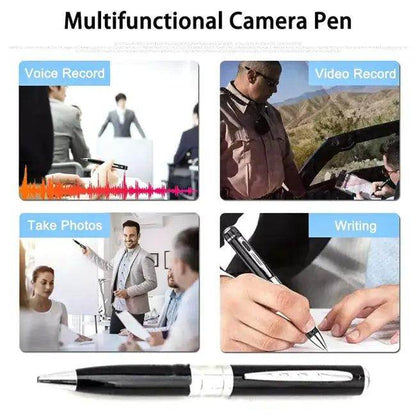 Sleek Black Gold Spy Pen with Hidden Camera Feature - Estalios