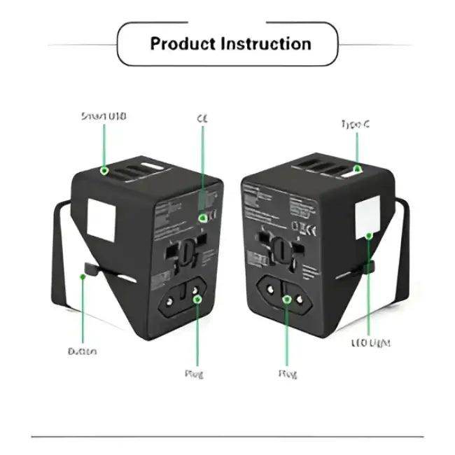 Universal Travel Adapter Conquer Outlets Worldwide Effortlessly - Estalios