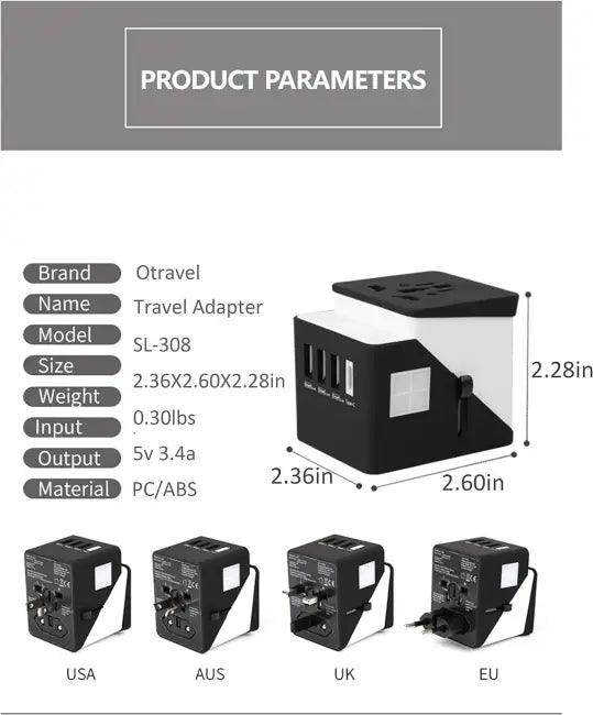 Universal Travel Adapter Conquer Outlets Worldwide Effortlessly - Estalios