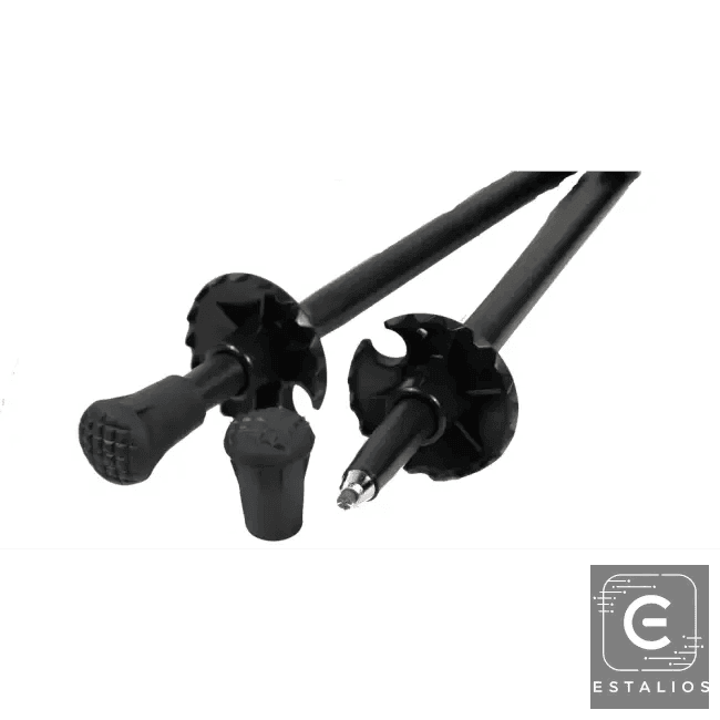 Bold Black and Red Trekking Poles for Ultimate Adventure - Estalios
