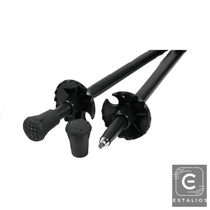 Bold Black and Red Trekking Poles for Ultimate Adventure - Estalios