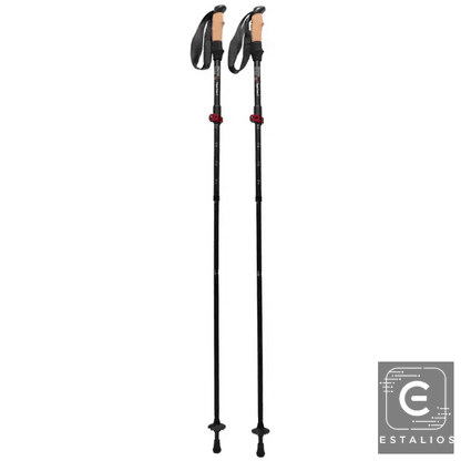 Bold Black and Red Trekking Poles for Ultimate Adventure - Estalios