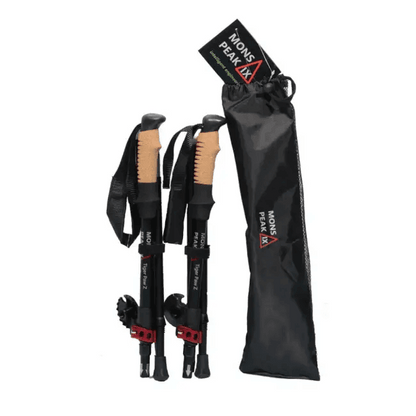 Bold Black and Red Trekking Poles for Ultimate Adventure - Estalios