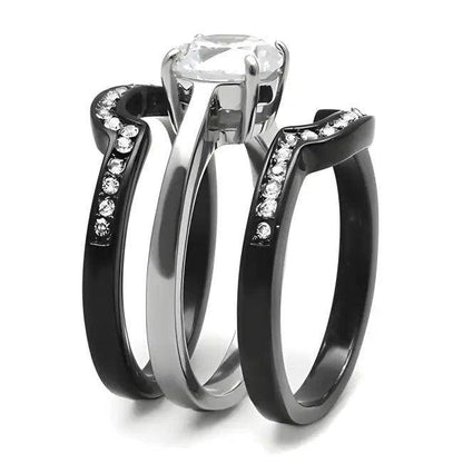 Unleash Bold Elegance with Black Silver Diamond Ring - Estalios