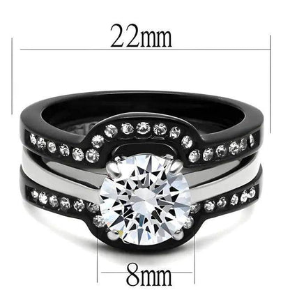 Unleash Bold Elegance with Black Silver Diamond Ring - Estalios