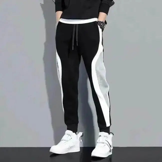 Black and White Casual Pants for Men - Stylish Comfort