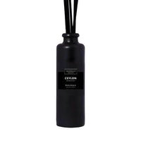 Black Diffuser with Reeds and Ceylon Fragrance Sticks for Elegant Aroma - Estalios