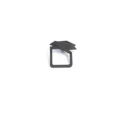 Stylish Black Geometric Ring with Peach and Lilac Accents - Estalios