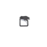 Stylish Black Geometric Ring with Peach and Lilac Accents - Estalios