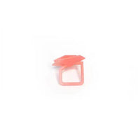 Stylish Black Geometric Ring with Peach and Lilac Accents - Estalios
