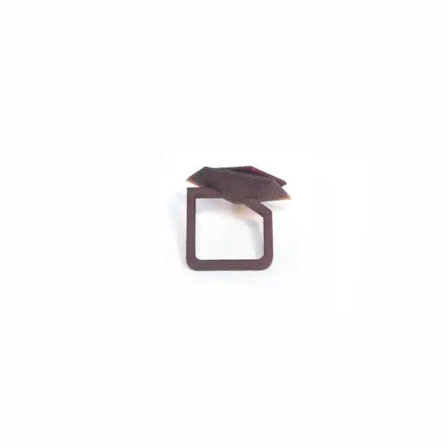 Stylish Black Geometric Ring with Peach and Lilac Accents - Estalios