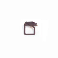 Stylish Black Geometric Ring with Peach and Lilac Accents - Estalios