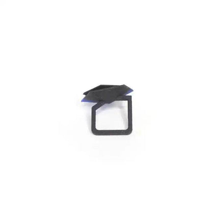 Stylish Black Geometric Ring with Peach and Lilac Accents - Estalios