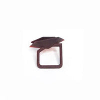 Stylish Black Geometric Ring with Peach and Lilac Accents - Estalios