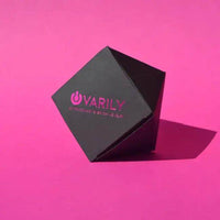 Stylish Black Geometric Ring with Peach and Lilac Accents - Estalios