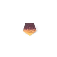 Stylish Black Geometric Ring with Peach and Lilac Accents - Estalios