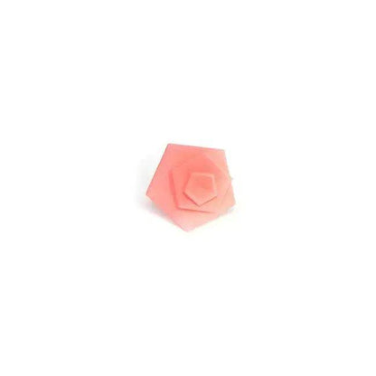 Stylish Black Geometric Ring with Peach and Lilac Accents - Estalios