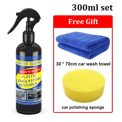 Car plastic restorer set for a shine with Black Gloss Car Plastic Restorer Magic