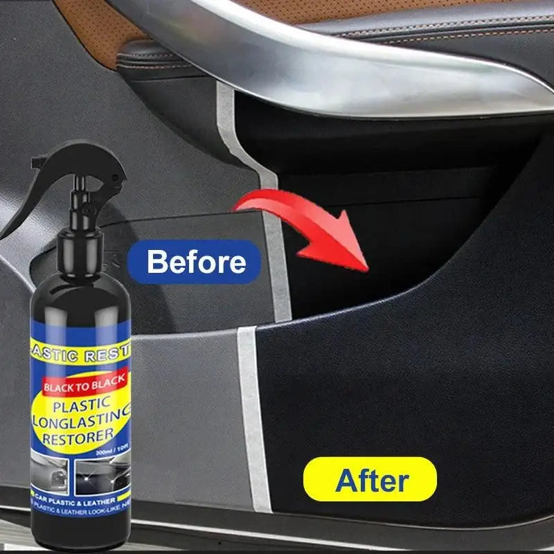 Plastic Restorer Spray Bottle for Black Gloss Car Plastic Restorer Magic cleaning