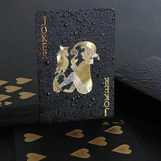 Bold Black Gold Joker Card for Stylish Game Nights - Estalios