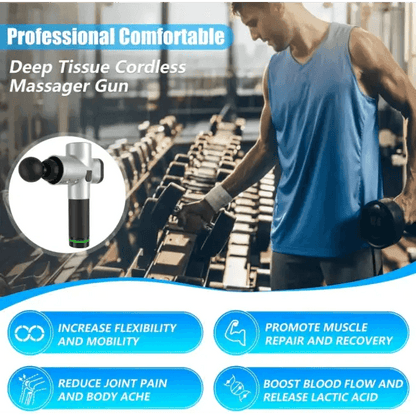 Ultimate Massage Gun with 4 Dynamic Head Attachments for Fast Relief - Estalios