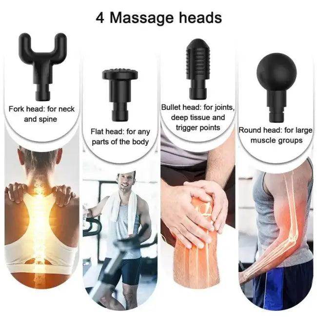 Ultimate Massage Gun with 4 Dynamic Head Attachments for Fast Relief - Estalios