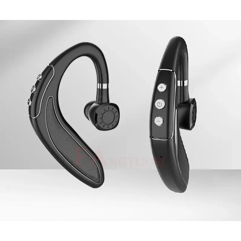 Black Bluetooth headset with ear hook for long standby handsfree wireless use