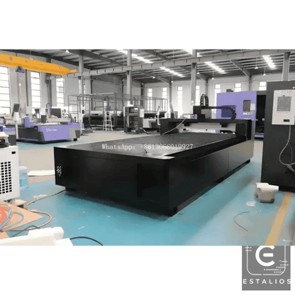 Black Industrial Laser Cutting Machine for Metal Sheets 5kw - Estalios