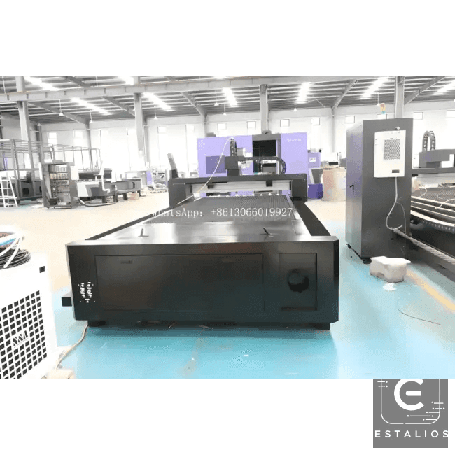 Black Industrial Laser Cutting Machine for Metal Sheets 5kw - Estalios