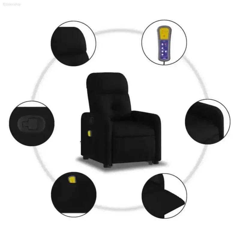 Black Massage Recliner Chair: Ultimate Relaxation Awaits! Unwind and Rejuvenate in the Black Massage Recliner Chair, Designed for Ultimate Comfort - Estalios