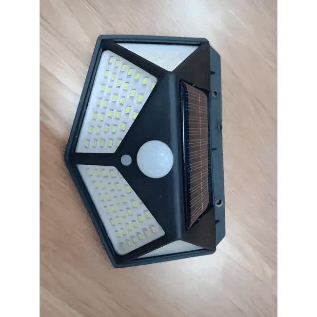 Sleek Black Solar Motion Sensor LED Light for Security - Estalios
