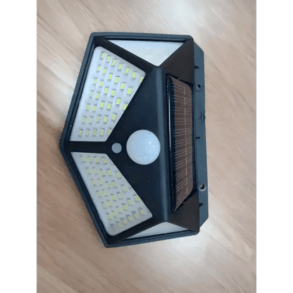 Sleek Black Solar Motion Sensor LED Light for Security - Estalios