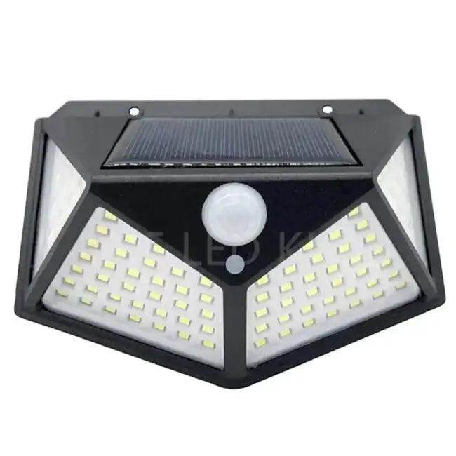 Sleek Black Solar Motion Sensor LED Light for Security - Estalios