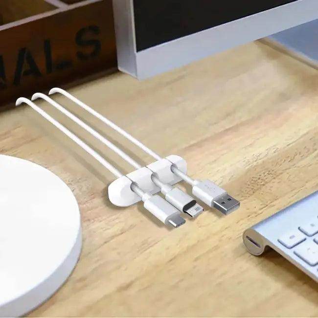 Transform Your Desk with Adhesive Cable Organizer Duo Now - Estalios