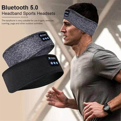 Sleep in Style Black Sleep Mask with Bluetooth Beats - Estalios