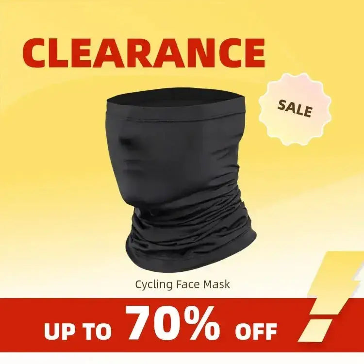 Black Stretch Cycling Mask, a must-have in clearance cycling equipment for active riders