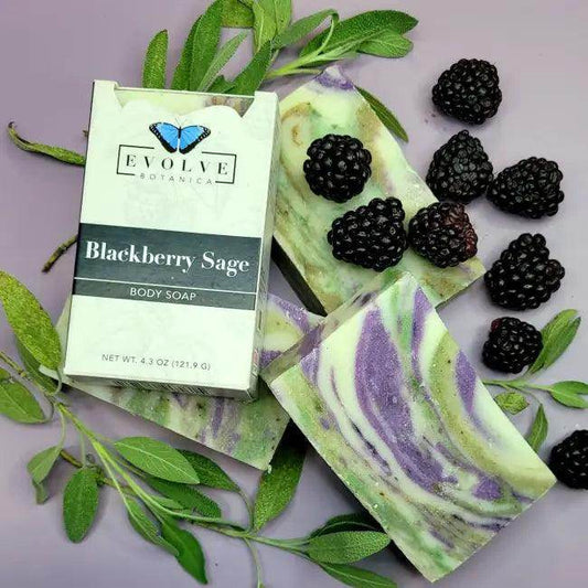 Blackberry Sage Standard Soap for Herbal Skin Nourishment - Estalios