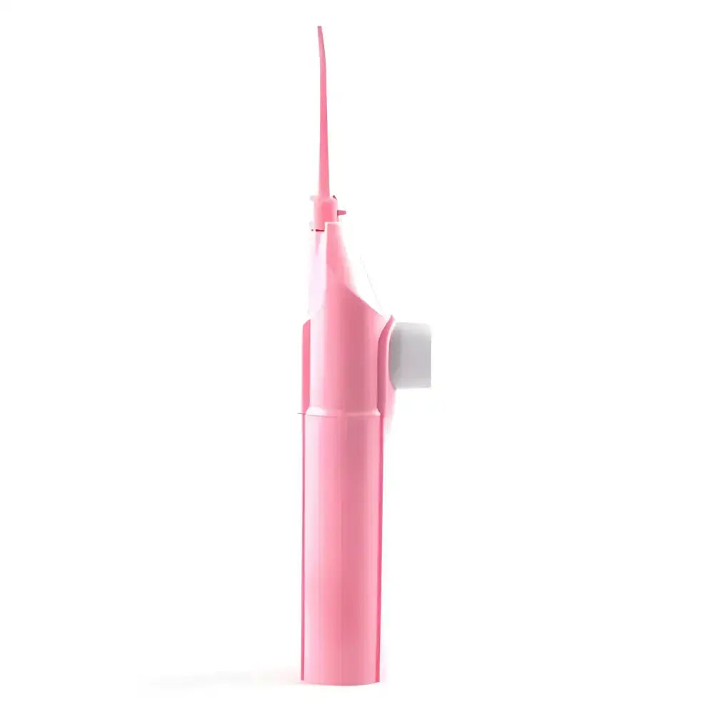 Pink Blast Away Plaque Portable Oral Irrigator for easy, effective teeth cleaning